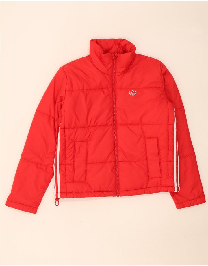 Jachetă căptușită supradimensionată pentru femei Adidas UK 10 Poliester roșu mic