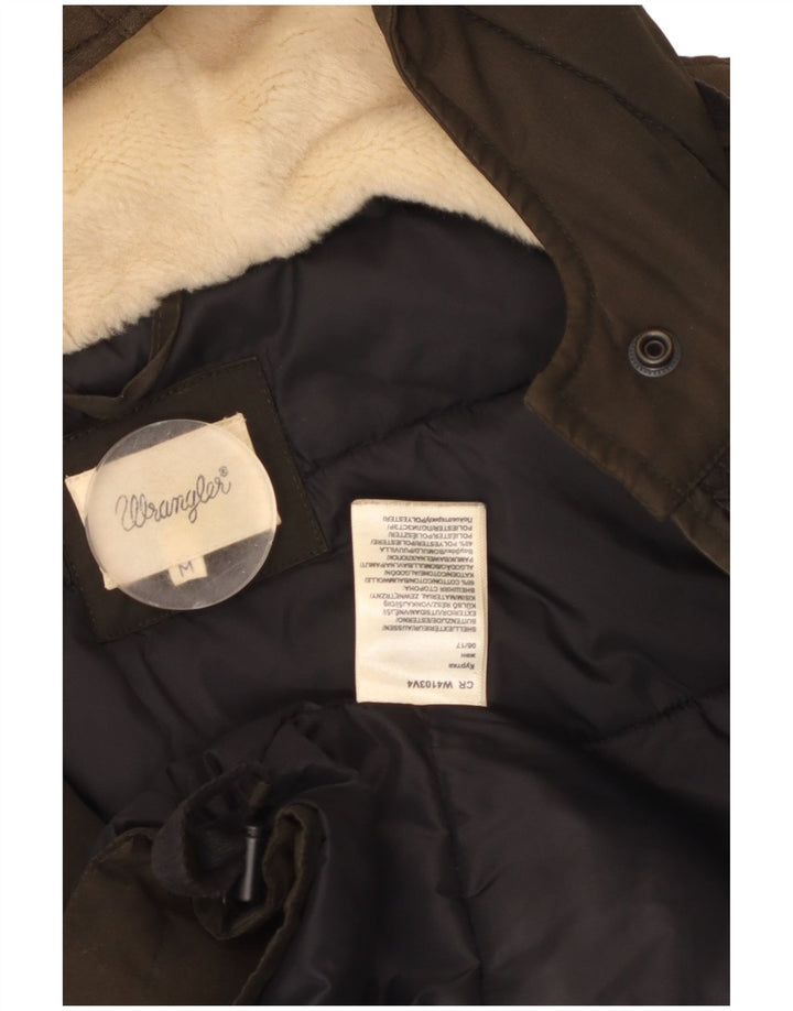 Jachetă parka cu glugă WRANGLER pentru femei UK 14 bumbac kaki mediu