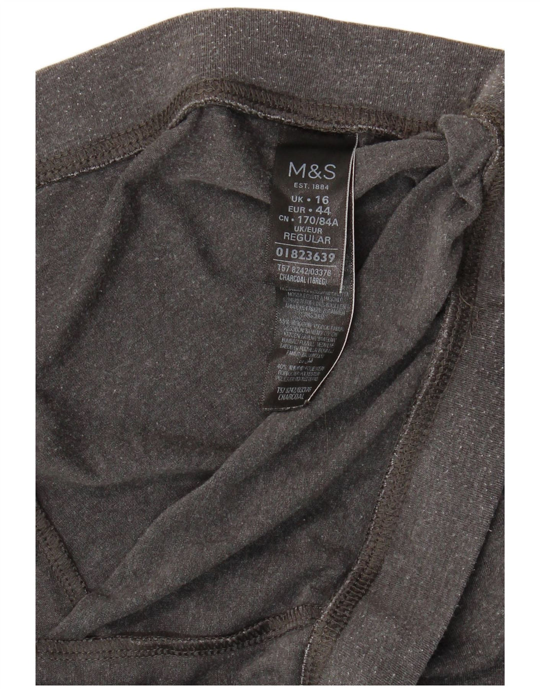 Leggings crop pentru femei Marks & Spencer UK 16 mare bumbac gri