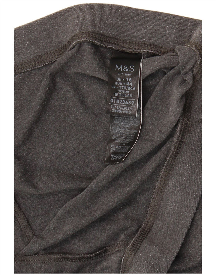 Leggings crop pentru femei Marks & Spencer UK 16 mare bumbac gri
