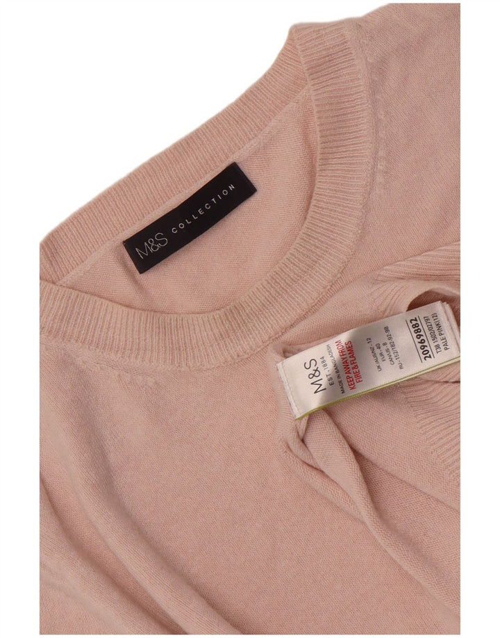 Pulover pentru femei Marks & Spencer cu decolteu triplu UK 12 Roz mediu acrilic