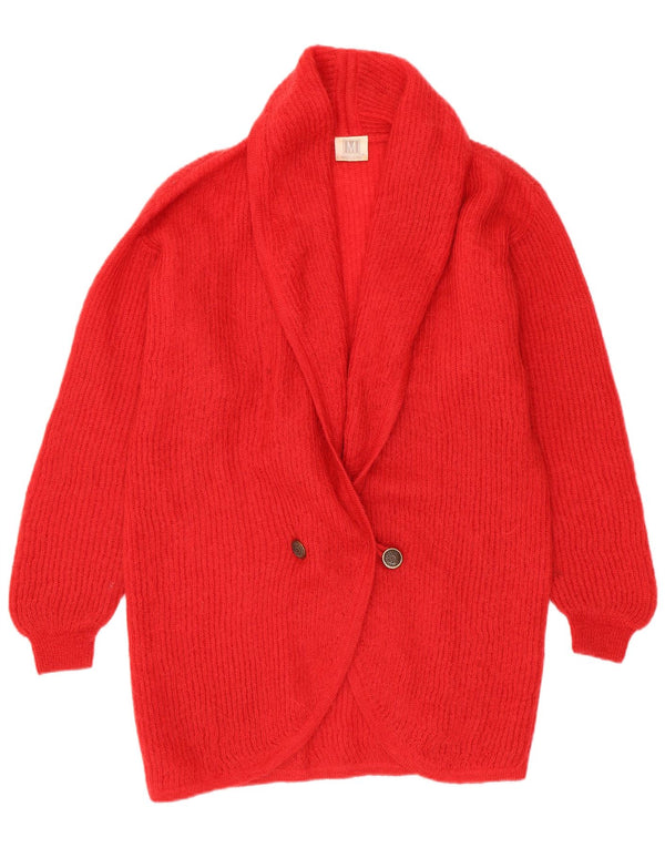 Madeleine Womens Loose Fit Longline Cardigan Sweater IT 44/46 Large Red