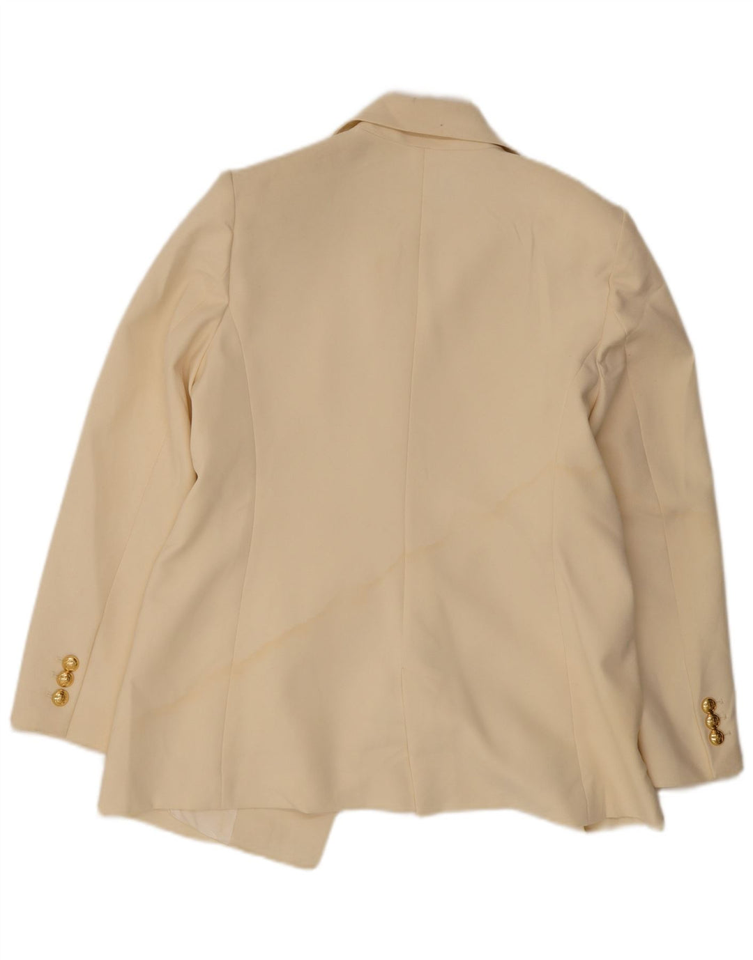 Jachetă Blazer pentru femei Zara, cu două piept, UK 14 XL Poliester alb