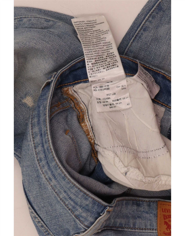 Blugi Levi's 711 Distressed Slim W27 L28 Bumbac albastru