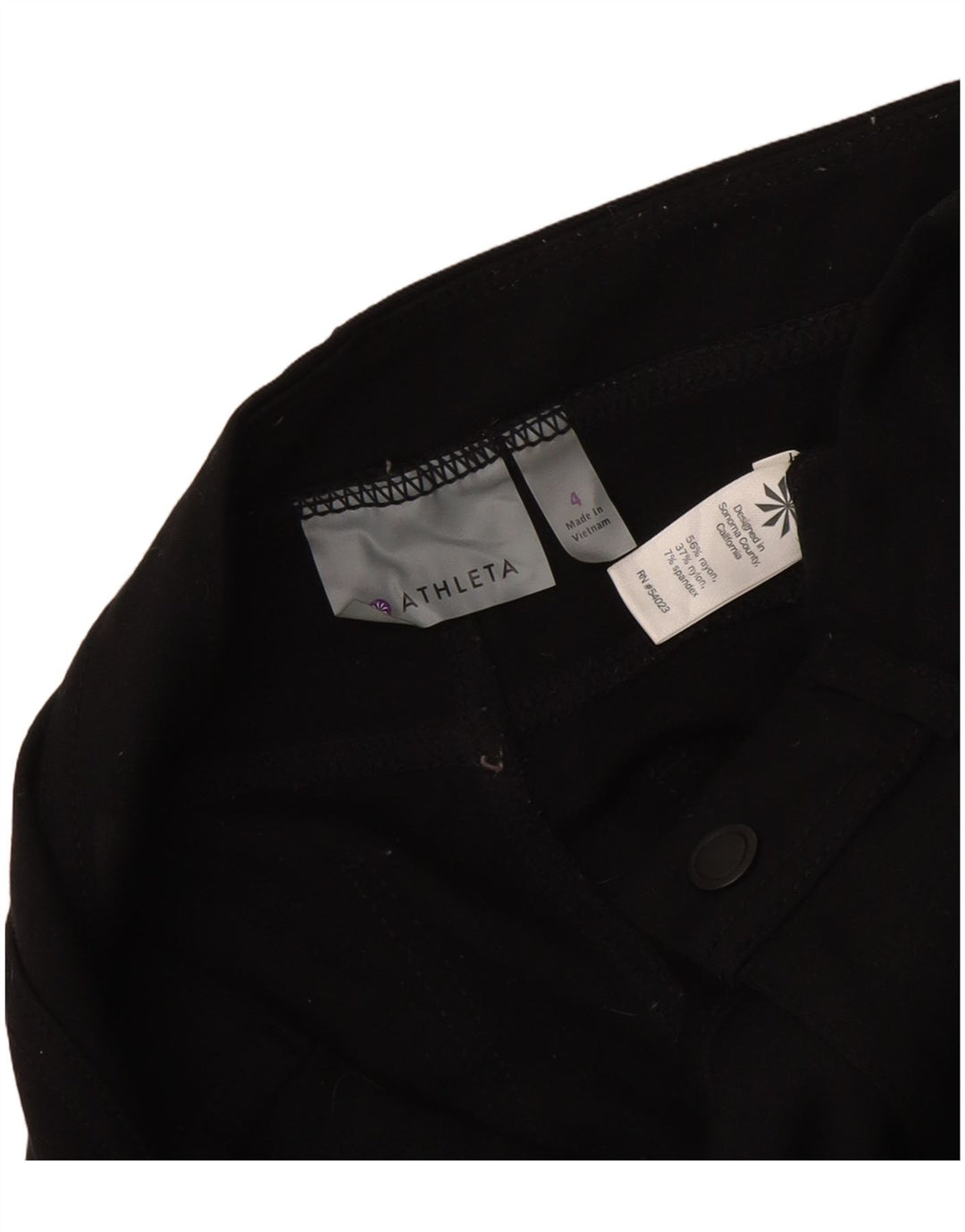 Pantaloni casual subțiri pentru femei Athleta US 4 Small W27 L29 Black Rayon