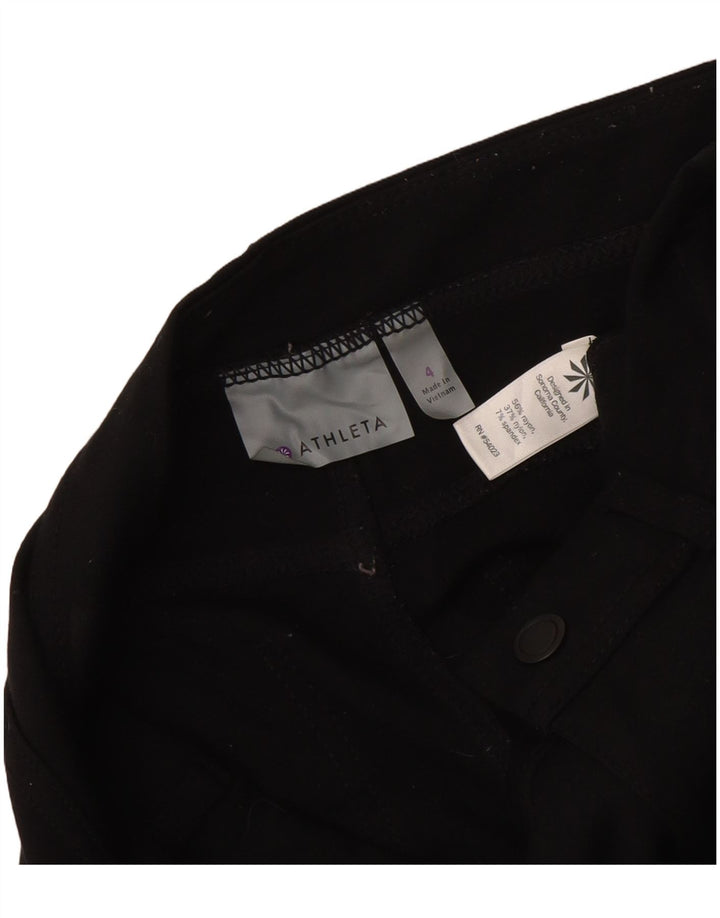 Pantaloni casual subțiri pentru femei Athleta US 4 Small W27 L29 Black Rayon