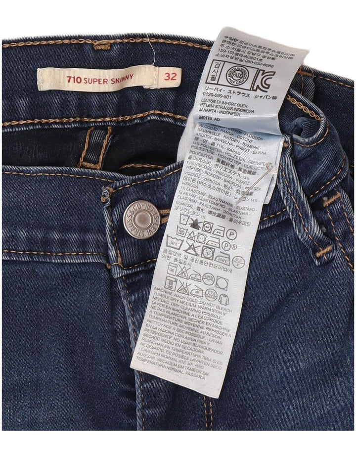 Blugi Levi's 710 Super Skinny pentru femei W32 L30 bumbac bleumarin