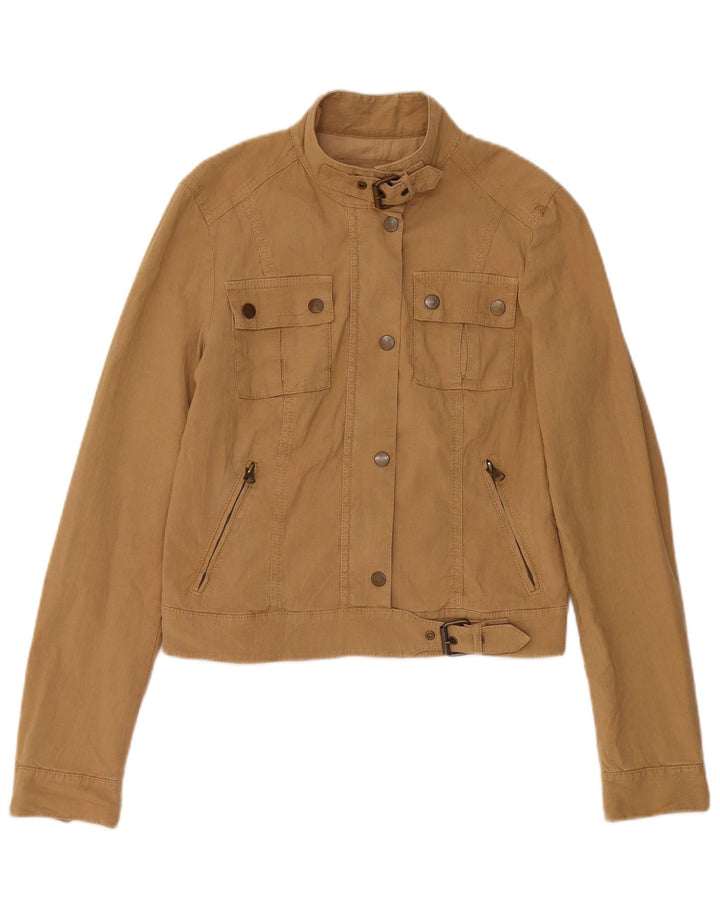 Massimo Dutti Jachetă pentru femei Crop Utility UK 10 Small Brown Linen