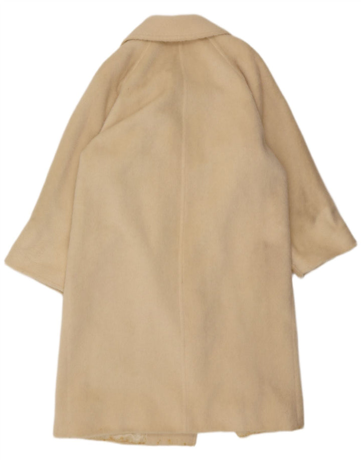 Palton dublu pentru femei Max Mara UK 10 Small Off White Classic