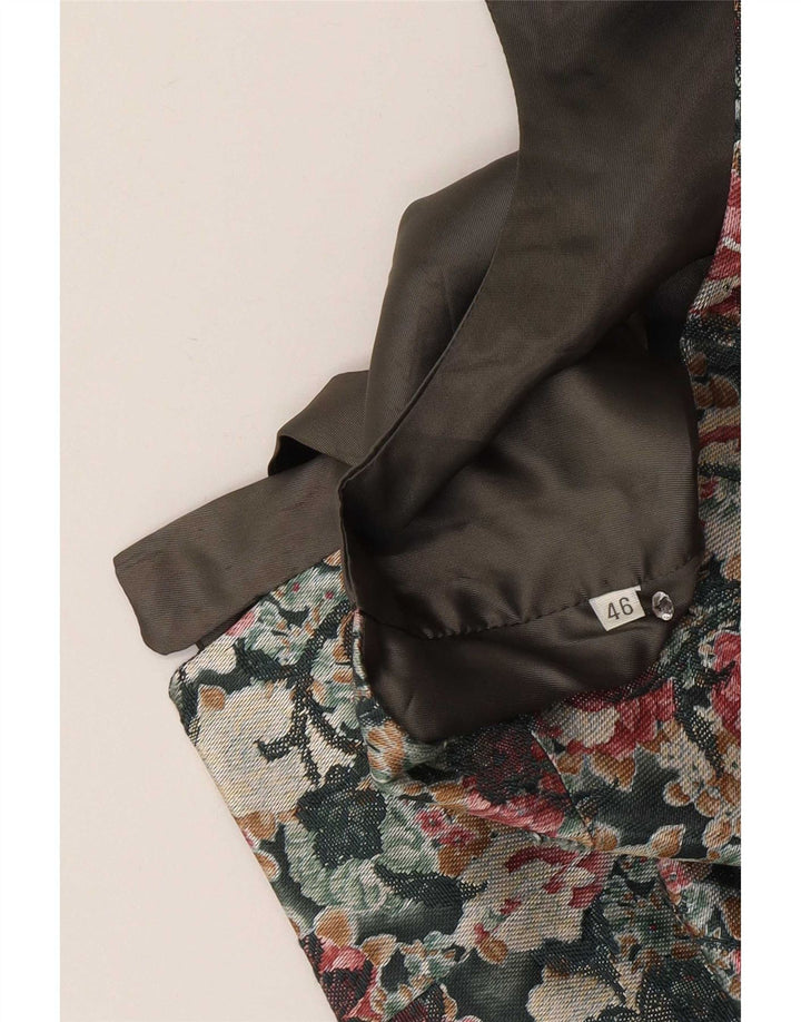 Vestă Vintage Bărbați IT 46 Mic Multicolor Floral