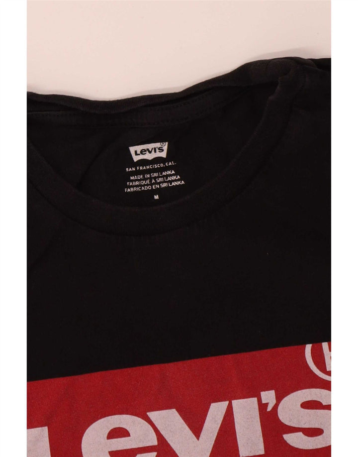 Tricou grafic pentru bărbați Levi's Top mediu negru bumbac