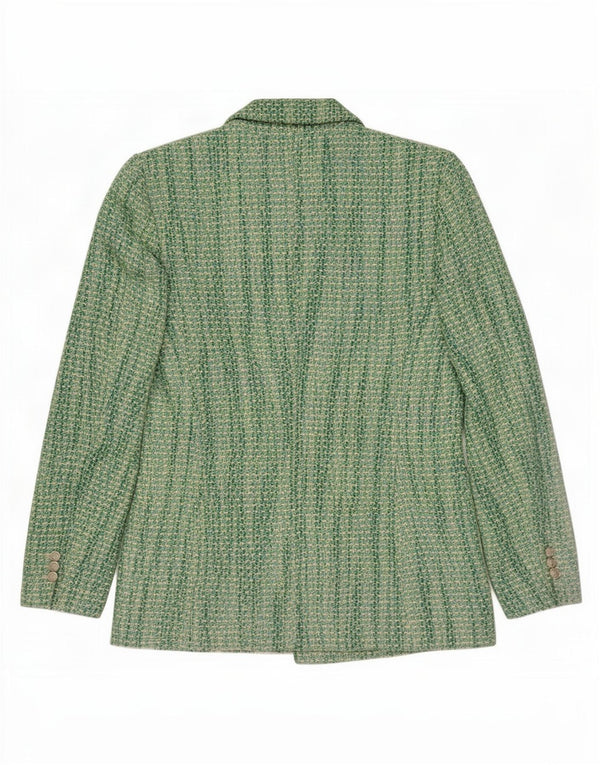 Jachetă Blazer pentru femei Zara UK 12, verde mediu, bumbac