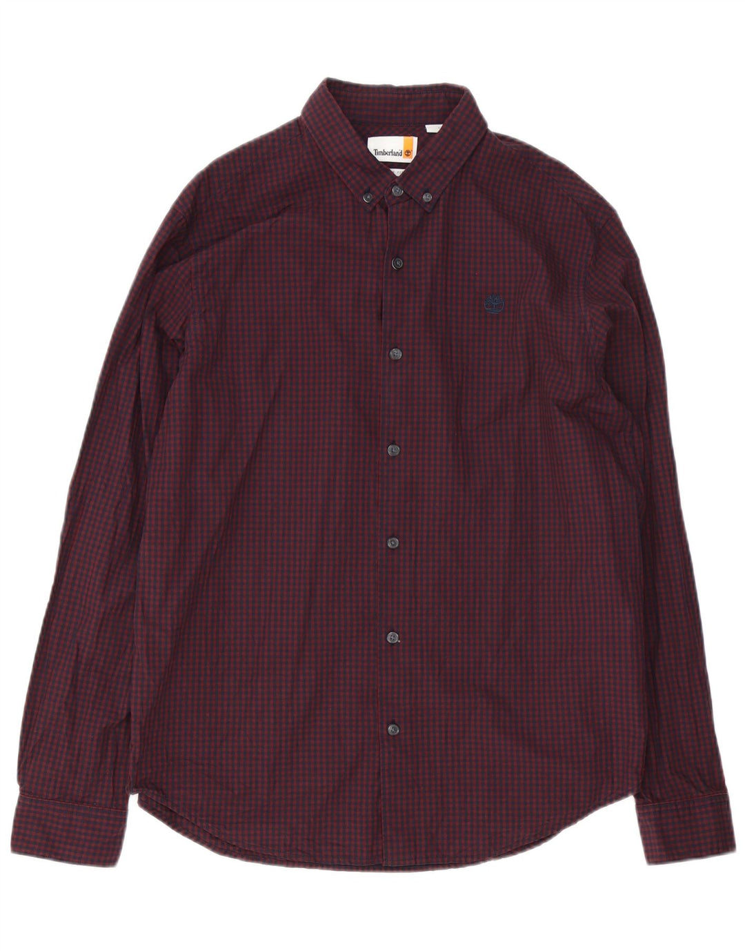 Cămașă Timberland Regular Fit pentru bărbați, din bumbac vichy burgundy