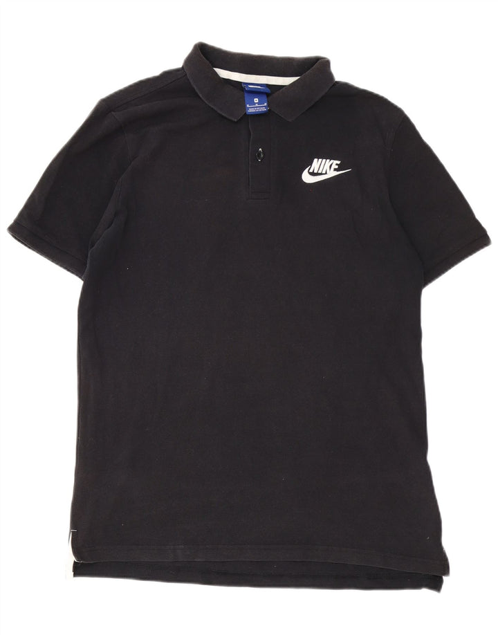 Tricou polo NIKE pentru bărbați, bumbac mediu negru