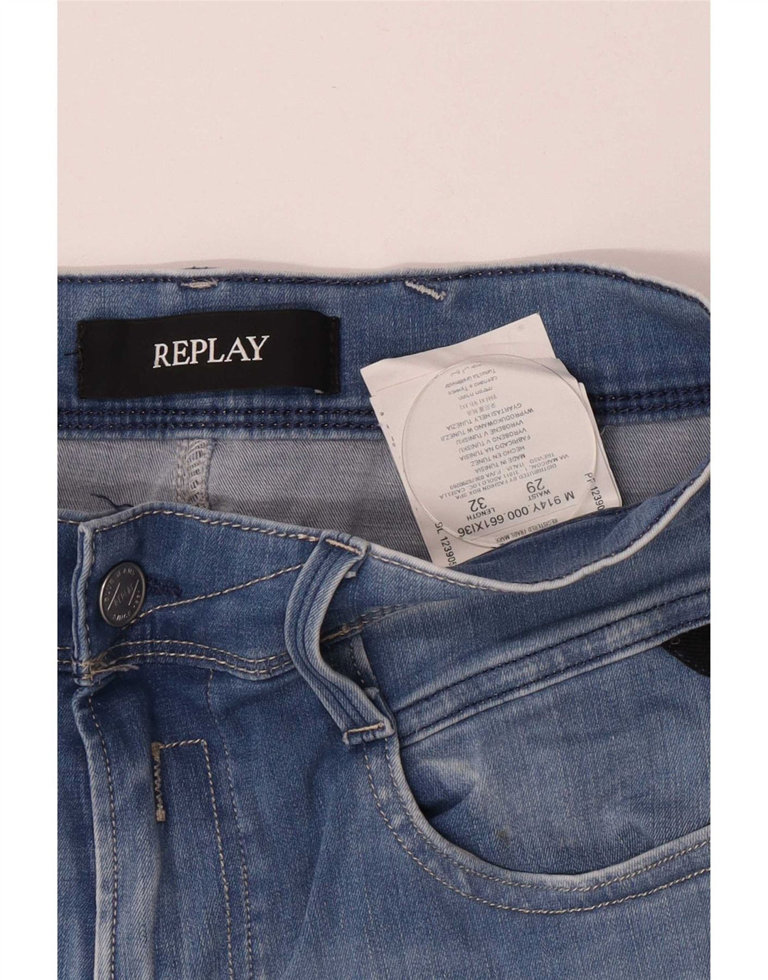 Replay blugi slim pentru femei W29 L32 bumbac albastru