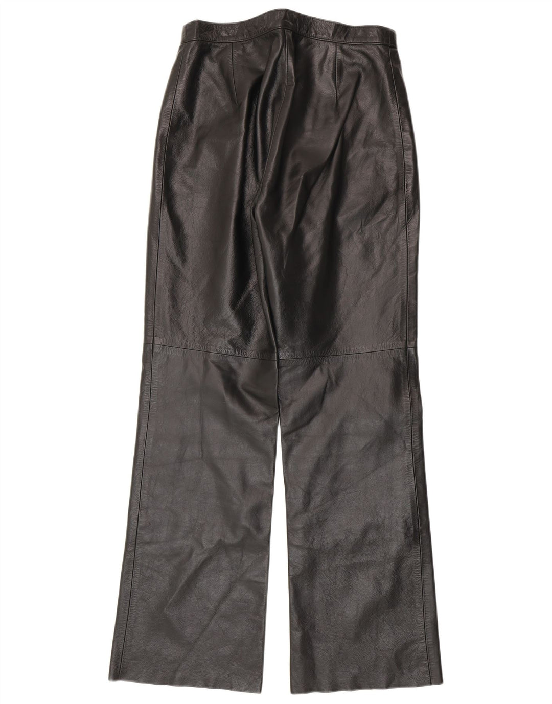 Pantaloni vintage din piele bootcut pentru femei IT 44 Medium W28 L30 Piele neagră