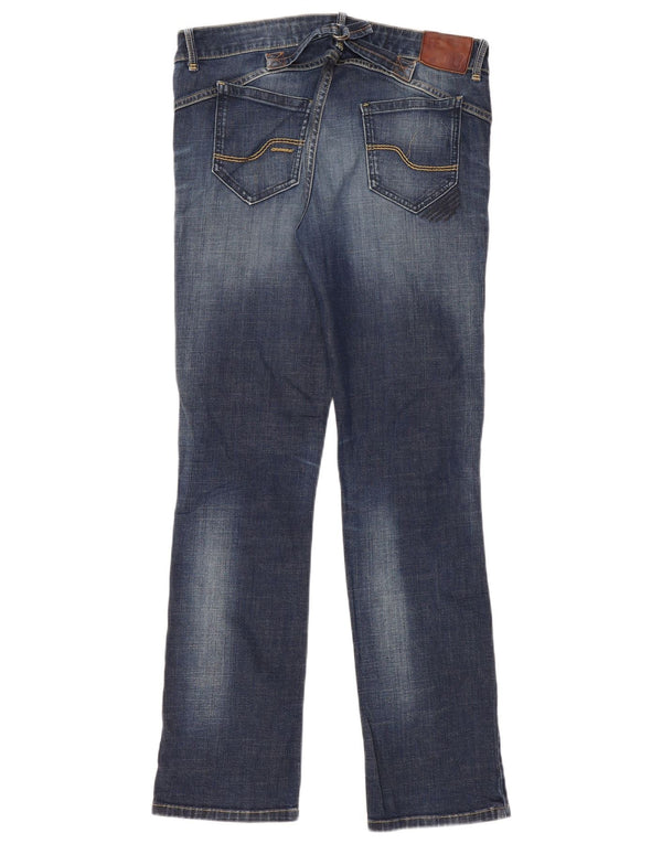 Fat Face Blugi drepți obișnuiți pentru femei UK 12 Medium L34 L32 Bumbac albastru