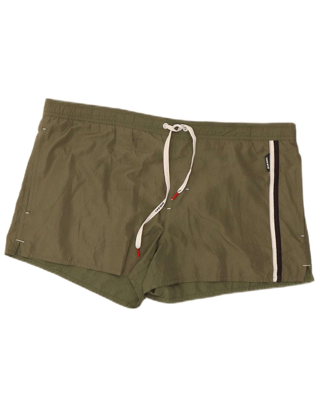 Pantaloni scurți de înot pentru bărbați Diesel XL Kaki din poliester în dungi