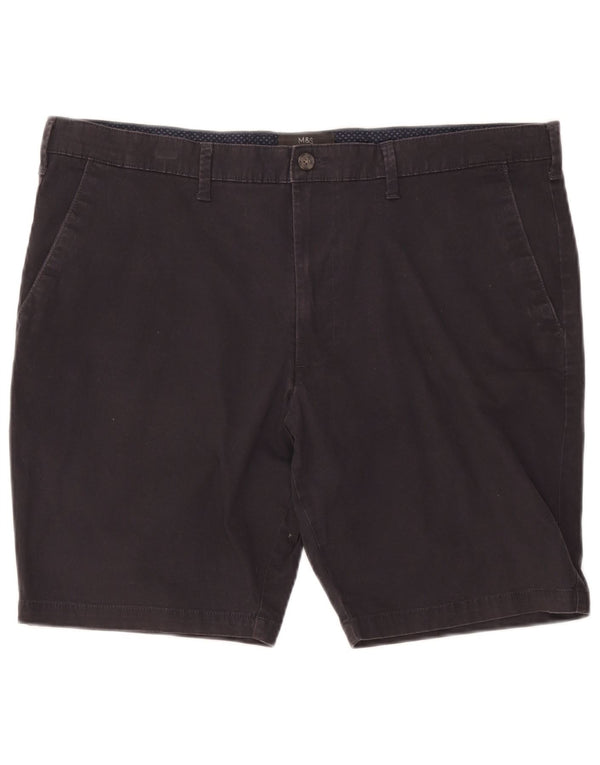 Pantaloni scurți chino pentru bărbați Marks & Spencer W40 XL, bumbac negru