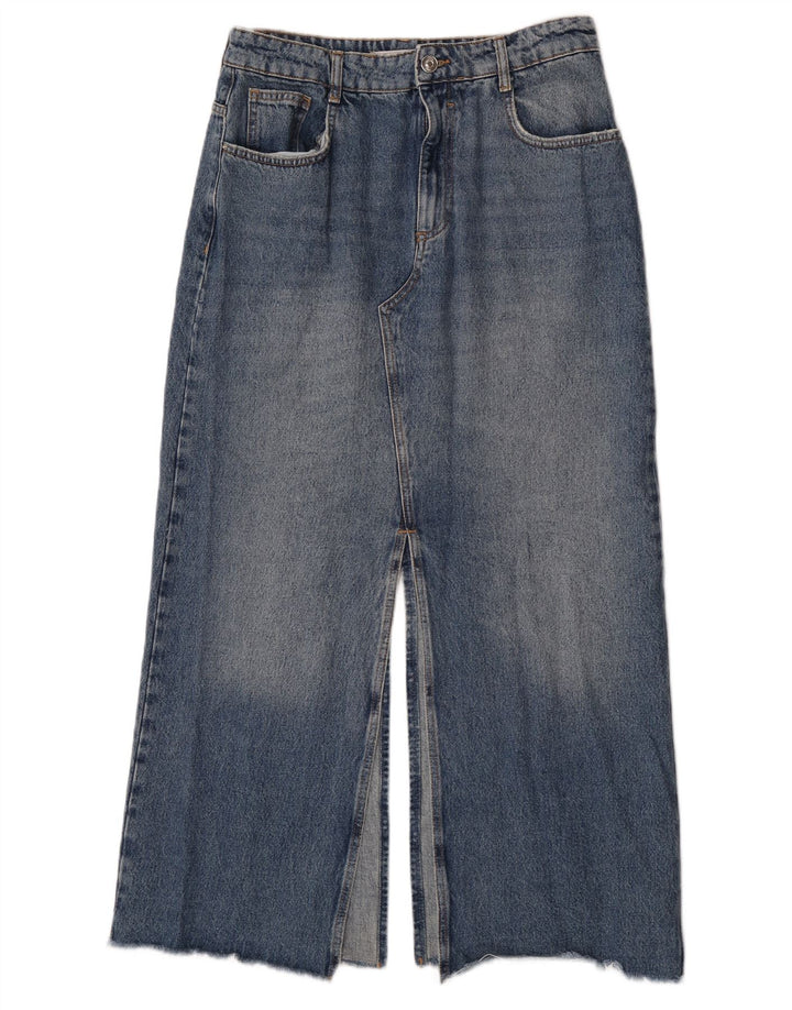 Fusta de blugi pentru femei Zara mare W30 albastru