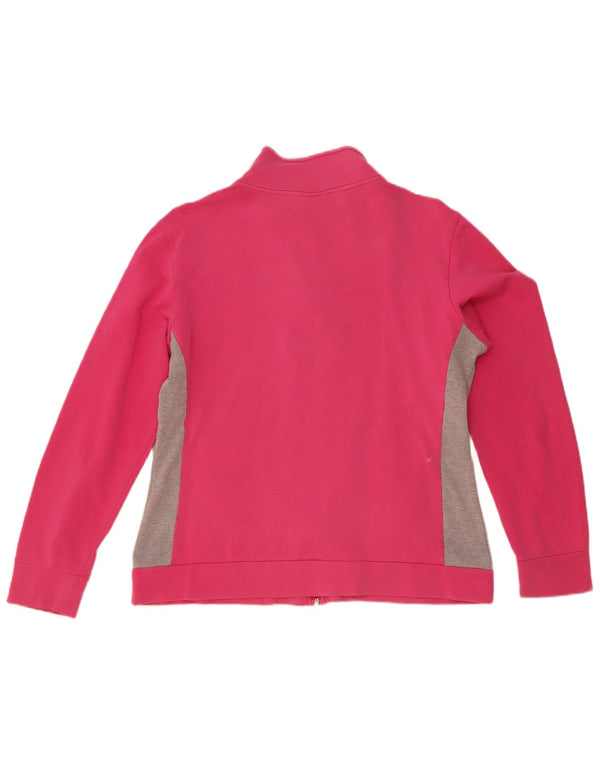Jachetă de trening pentru femei Ellesse UK 18 XL, bumbac color bloc de culoare roz