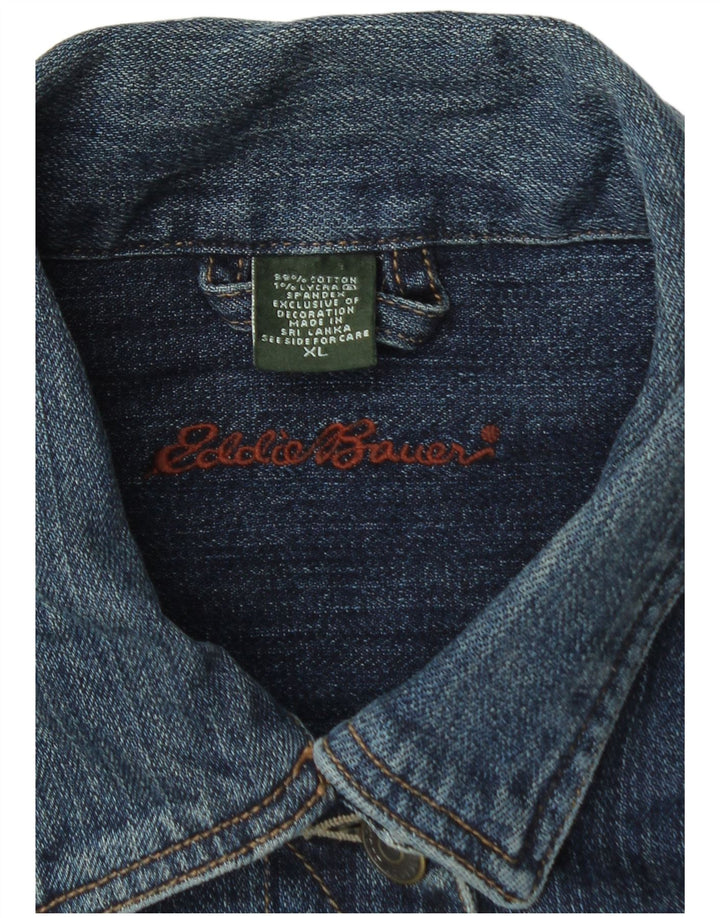 Jachetă de blugi pentru femei Eddie Bauer UK 18 XL din bumbac bleumarin