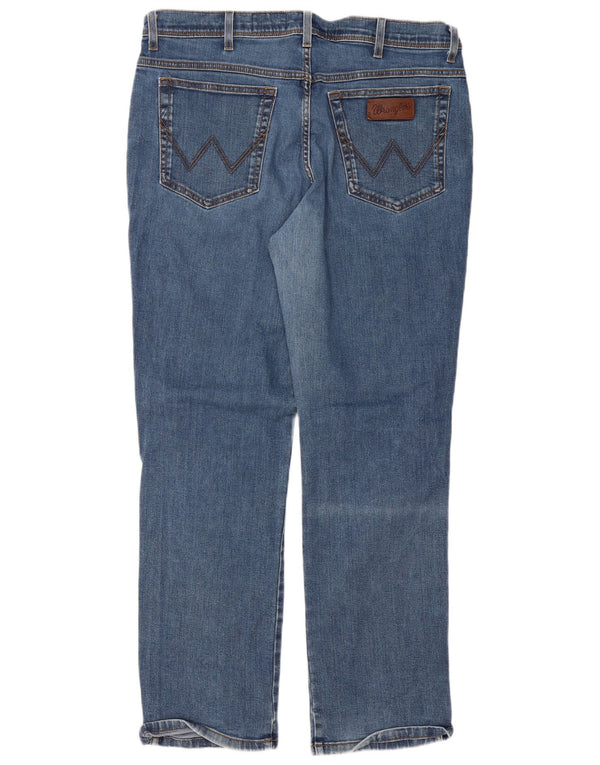 Blugi drepti Wrangler pentru bărbați Texas Stretch W38 L32 Bumbac albastru