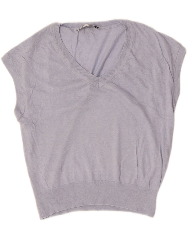 ZARA Crop Vest Tank Top pentru femei UK 10 Small Purple