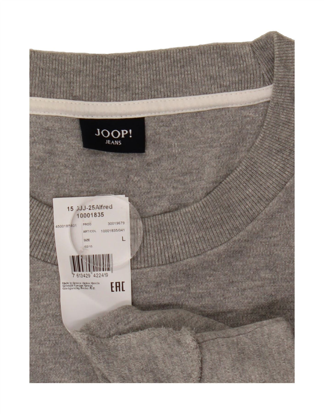 JOOP Mens Graphic Sweatshirt Jumper Large Grey Cotton Vintage Joop and Second-Hand Joop from Messina Hembry 