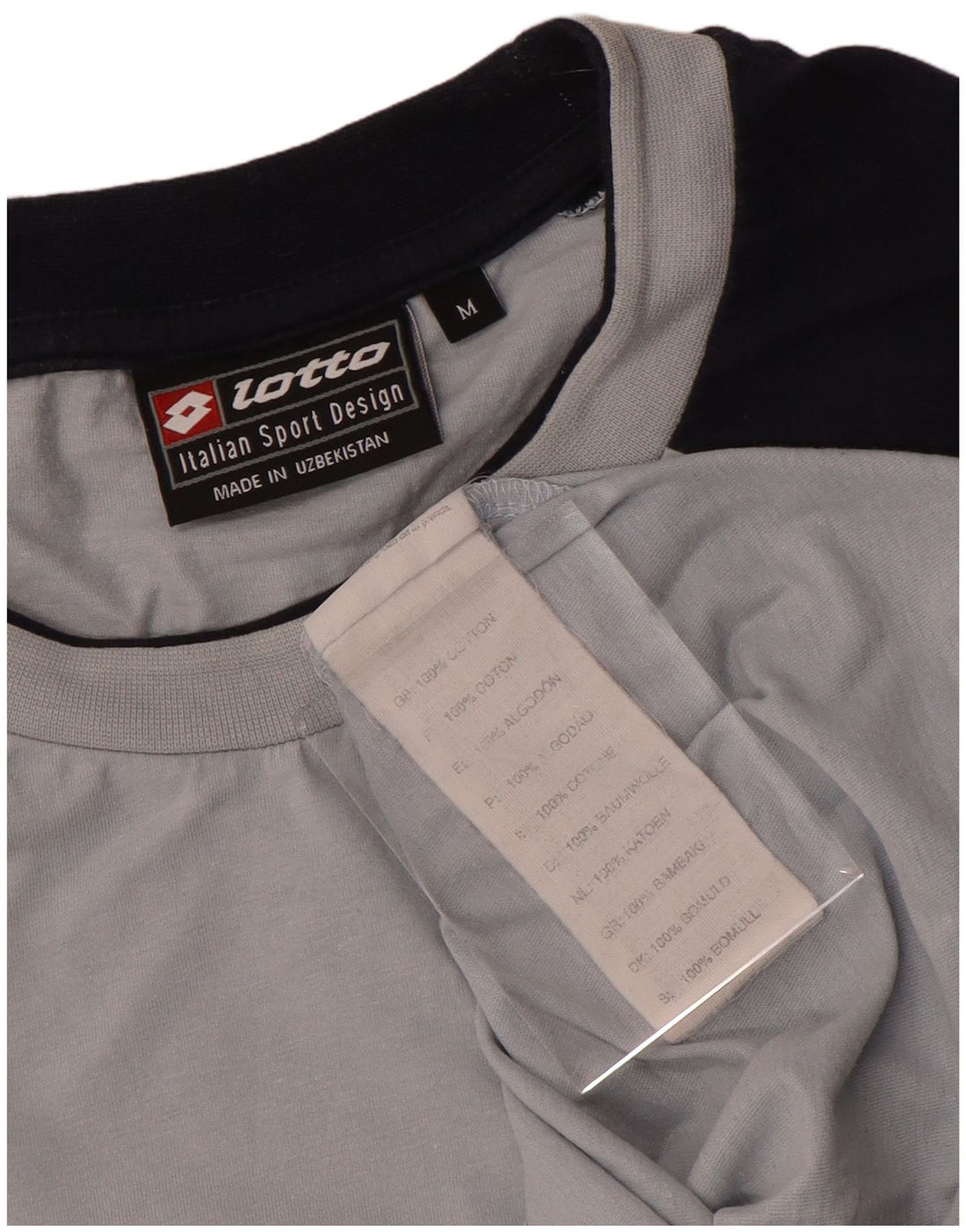 Tricou grafic Lotto pentru bărbați Top, gri mediu, bumbac color bloc