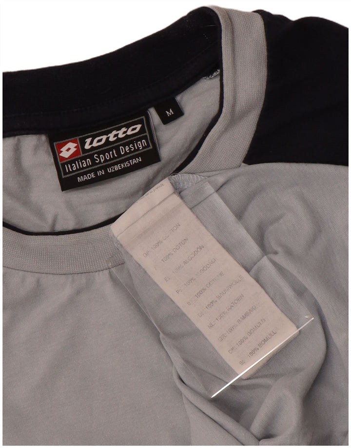 Tricou grafic Lotto pentru bărbați Top, gri mediu, bumbac color bloc