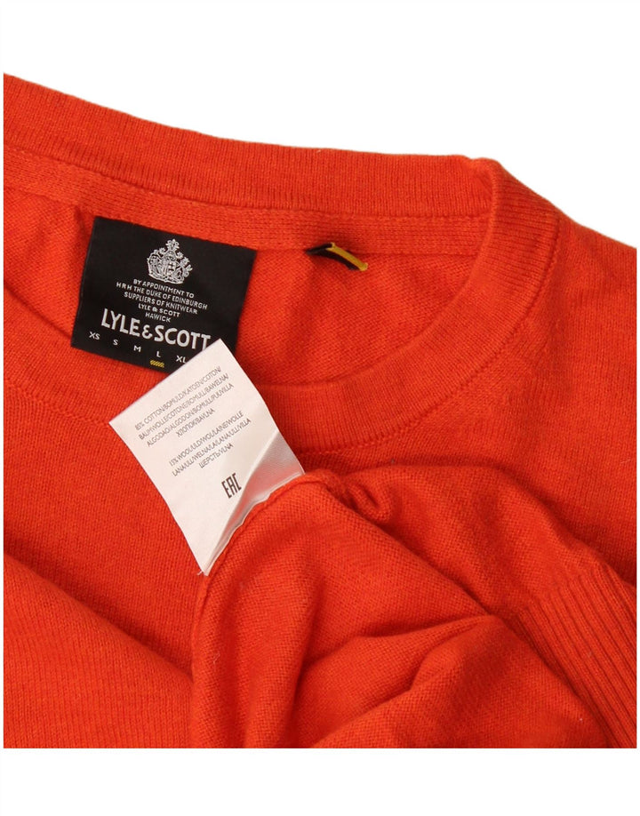 Pulover Lyle & Scott pentru bărbați cu gât roșu, bumbac mare