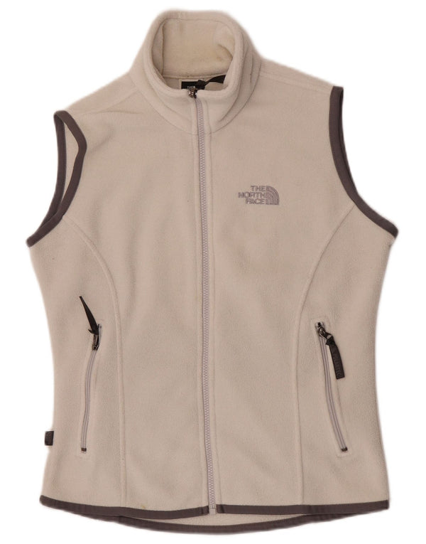 The North Face Womens Oversized Fleece Gilet UK 10 Small White Poliester
