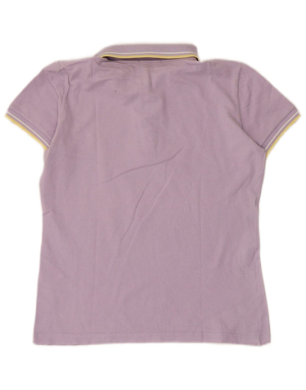 Cămașă polo pentru femei Fred Perry UK 12, bumbac cu dungi violet mediu