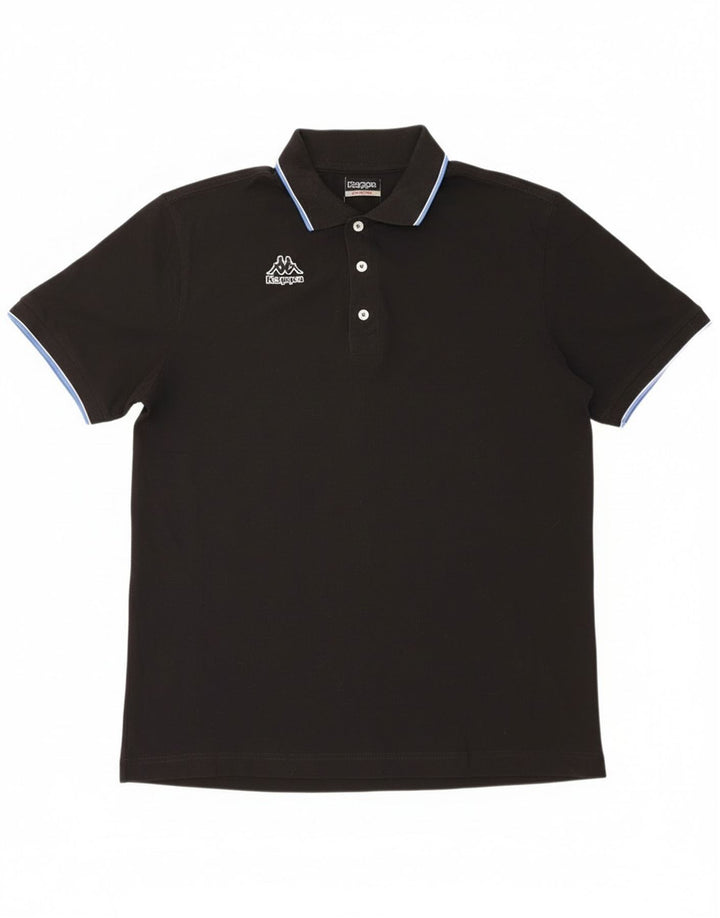 Cămașă polo pentru bărbați Kappa XL bumbac negru