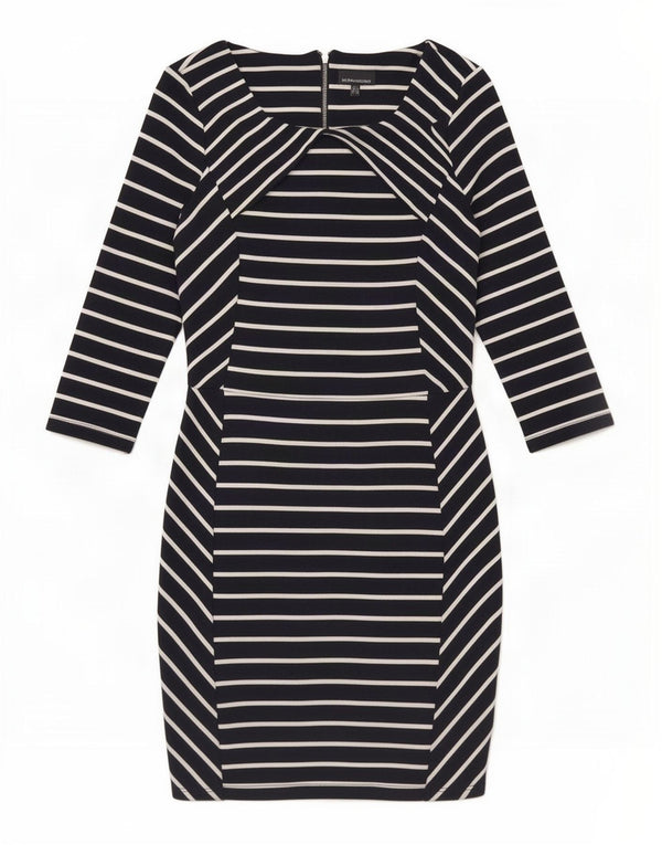 Rochie teacă pentru femei Warehouse cu mâneci 3/4 UK 14, mare, bleumarin, cu dungi