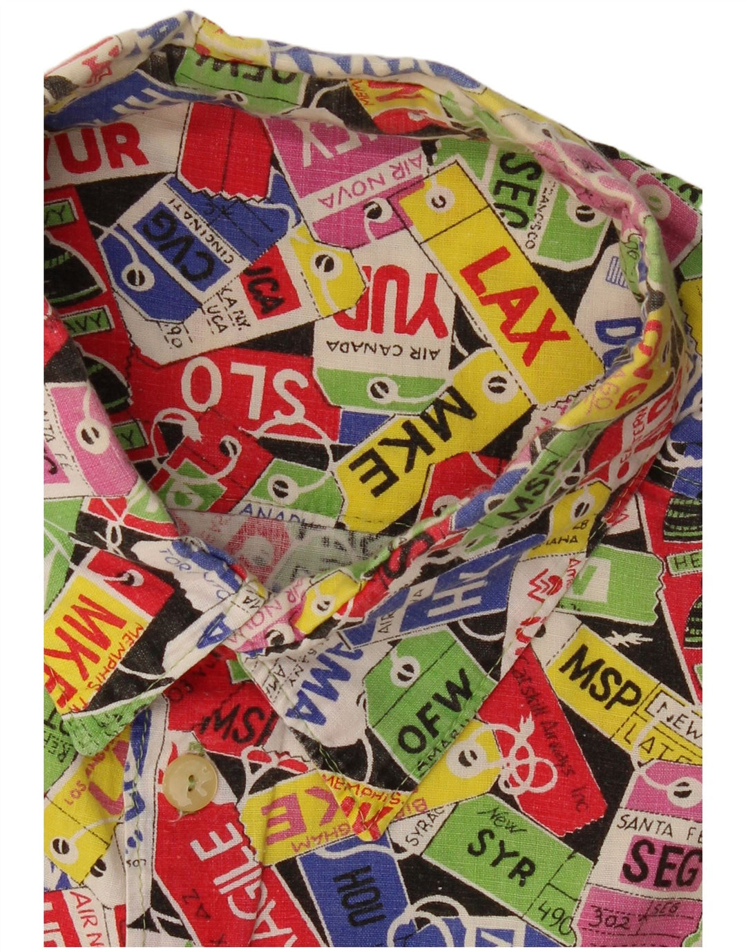 Cămașă cu mânecă scurtă pentru bărbați VINTAGE, cu model abstract, 2XL, multicoloră