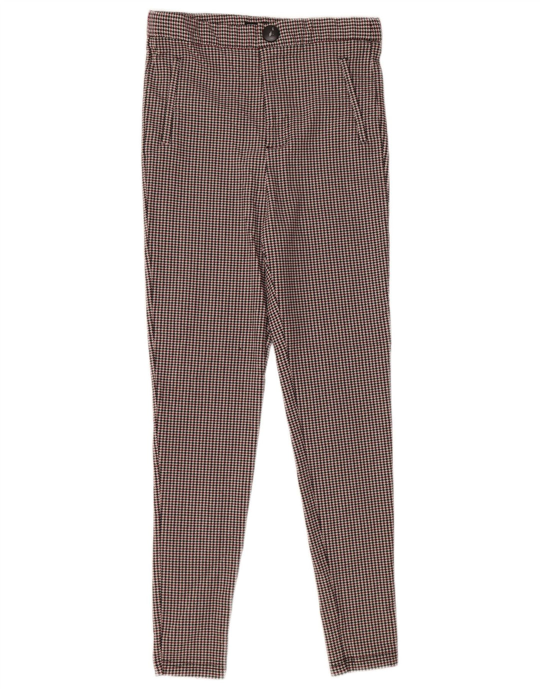 Pantaloni skinny pentru femei Zara, poliester roșu mediu