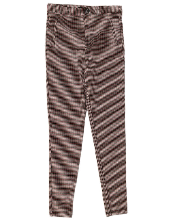 Pantaloni skinny pentru femei Zara, poliester roșu mediu