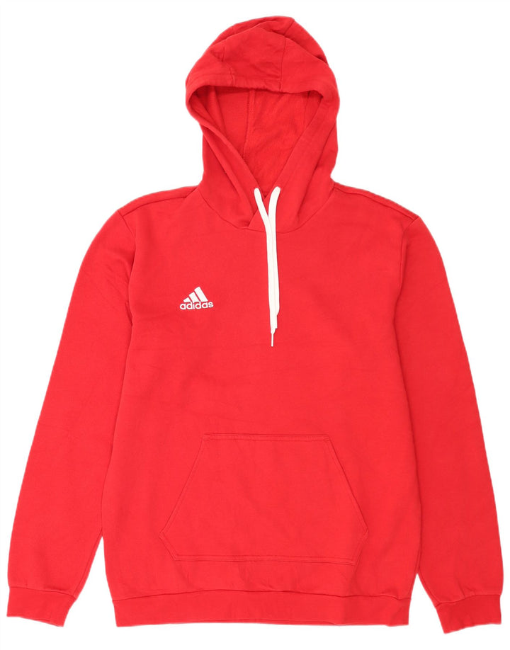 Pulover Adidas pentru bărbați, bumbac roșu mediu