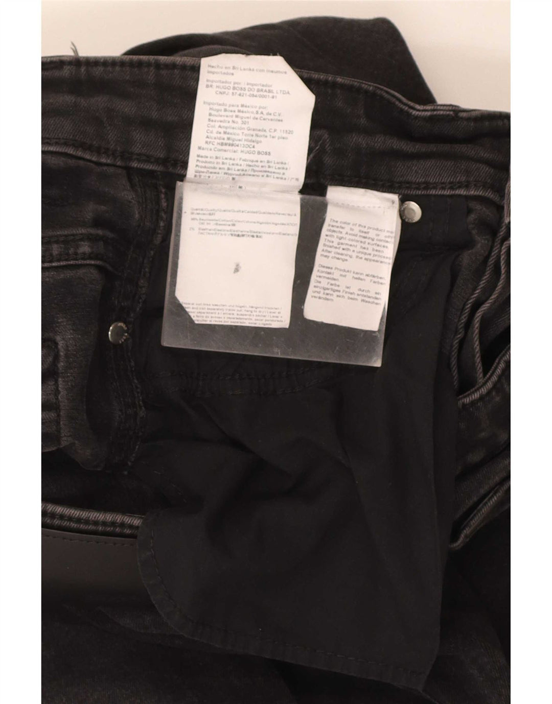 Blugi slim pentru bărbați Hugo Boss W30 L31 bumbac negru