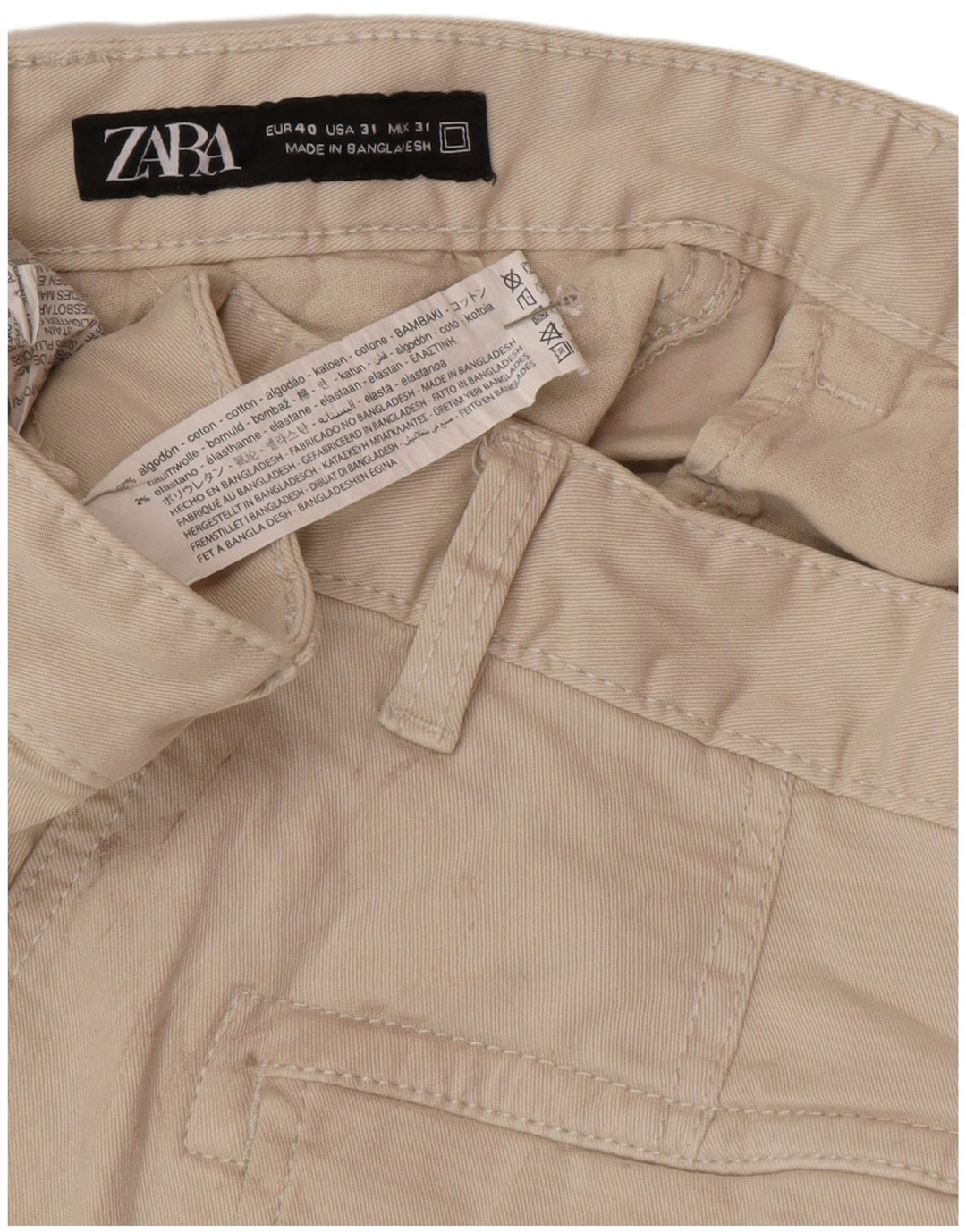 Pantaloni scurți cargo pentru bărbați Zara EU 40 Medium W31 Bej Bumbac