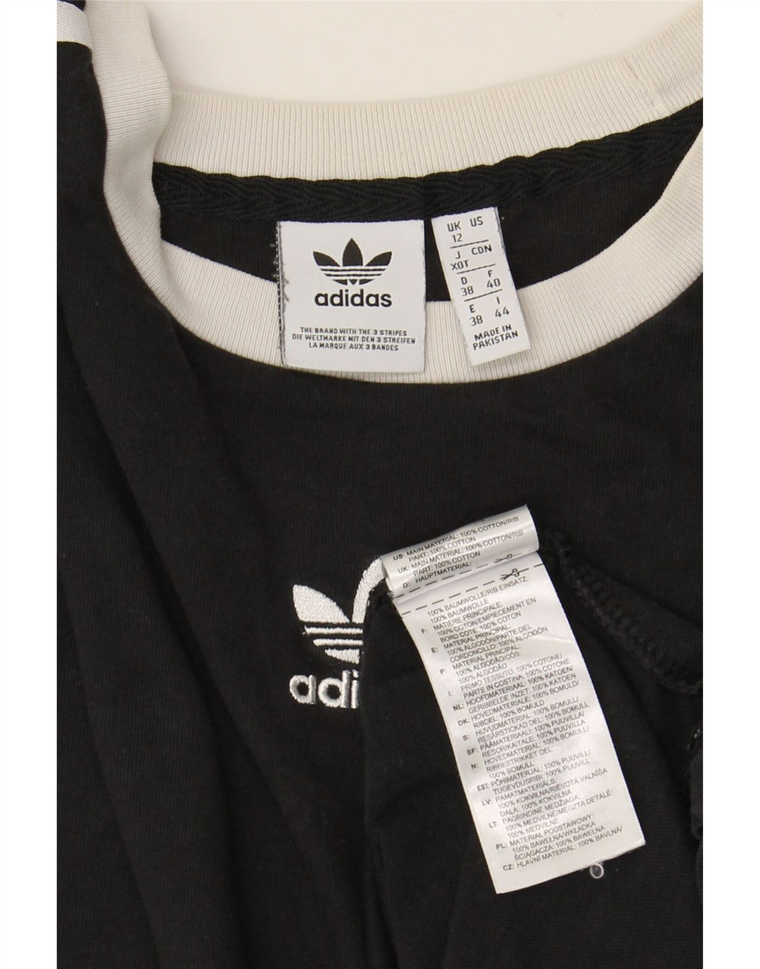 ADIDAS Tricou pentru femei Top UK 12 Medium Black Bumbac