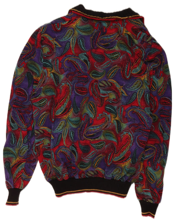 Domina Pulover cu gât polo pentru femei UK 10 Mic, retro, multicolor
