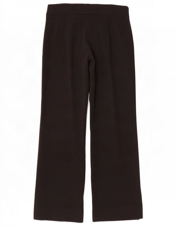 Max Mara Pantaloni casual pentru femei cu picioare largi UK 14 Large W30 L30 Acetat negru