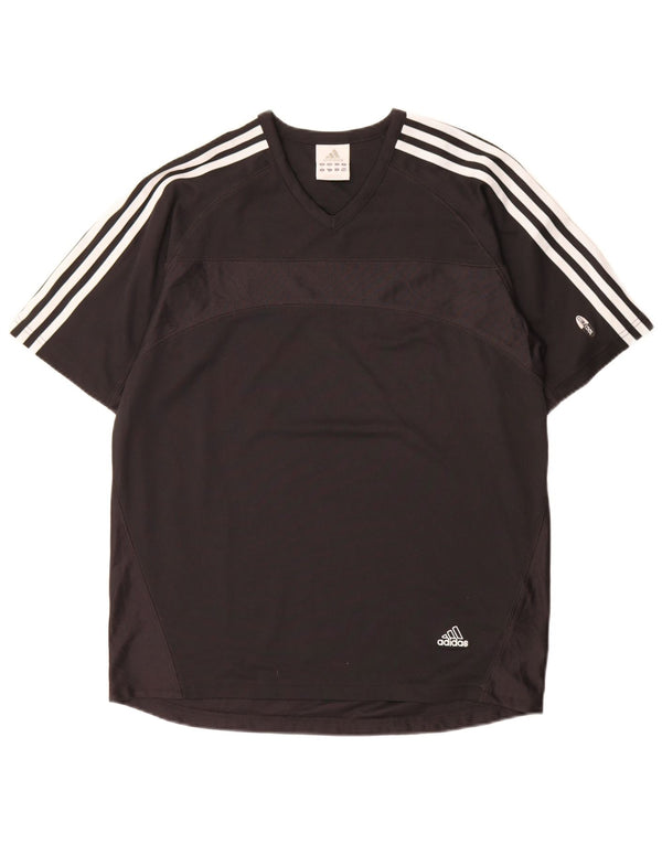 Tricou Adidas Climacool pentru bărbați Top Mediu Negru Poliester Colorblock