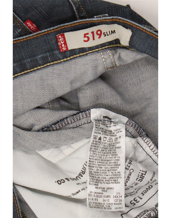 Blugi Levi's 519 Slim pentru bărbați W34 L34 Bumbac albastru