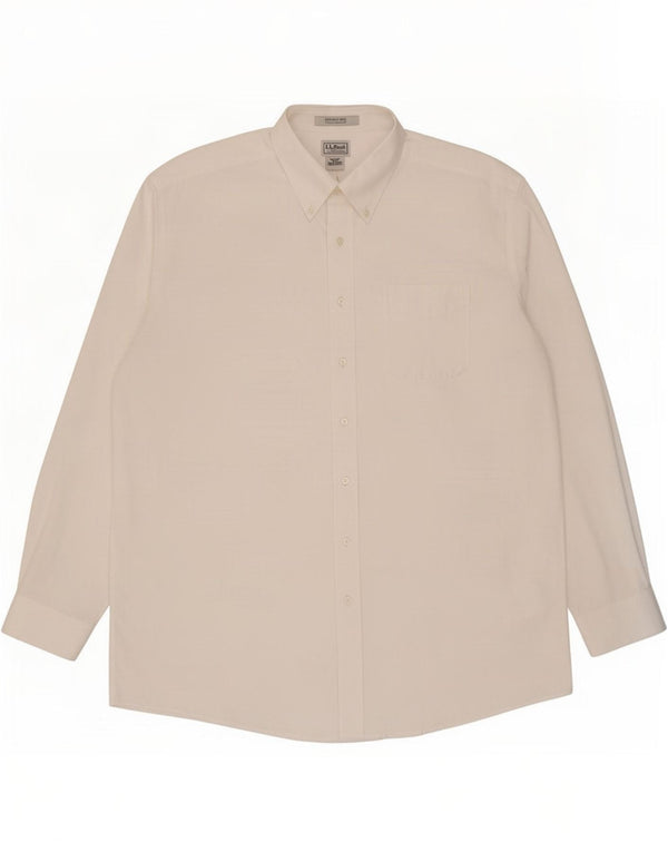 Cămașă tradițională pentru bărbați L.L.Bean Mărimea 18 2XL Bumbac alb