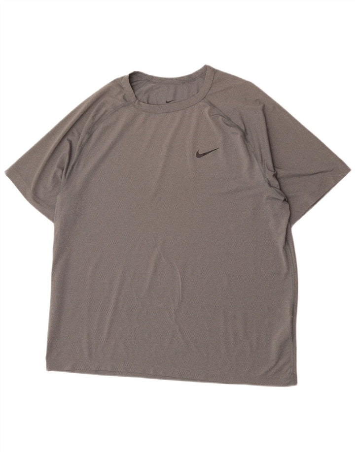 Tricou Nike Dri Fit pentru bărbați Top mare, gri, poliester
