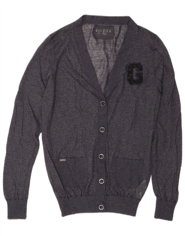 Pulover cardigan Guess pentru femei UK 14 Medium Bluemarin Blue Viscose